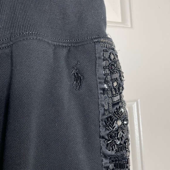 Ralph Lauren Black Joggers with Sequin Detail XL - Picture 5 of 10